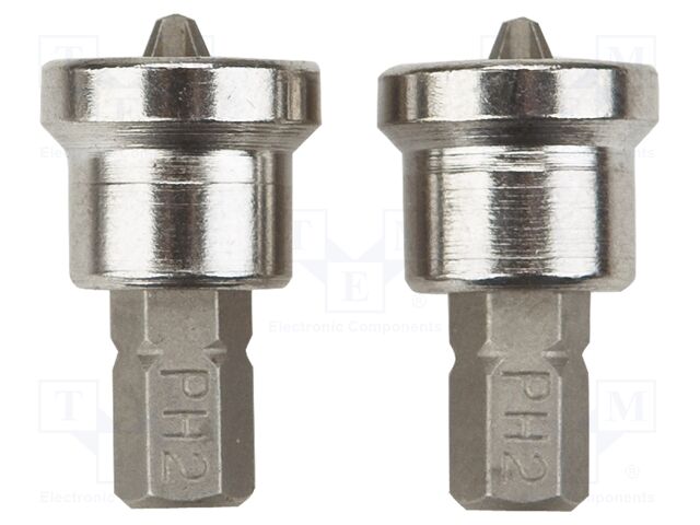 Screwdriver bit; Phillips; PH2; Overall len: 25mm; 2pcs.