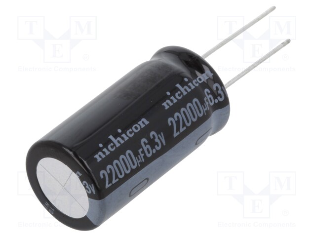 Capacitor: electrolytic; THT; 22000uF; 6.3VDC; Ø18x35.5mm; ±20%