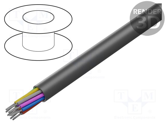 Wire; EcoFlex®; 10x24AWG; unshielded; 600V; 30.5m; Cu; stranded