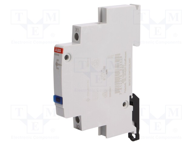 LED indicator; 115÷250VAC; Mounting: DIN; 9mm; Colour: blue