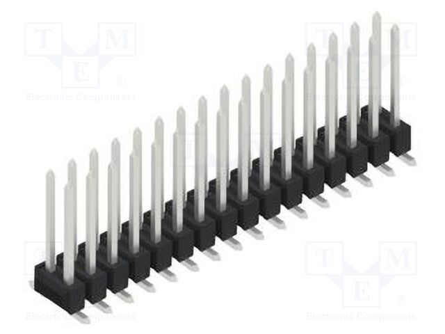 Connector: pin strips; pin header; male; PIN: 32; 2.54mm; SMT; 2x16