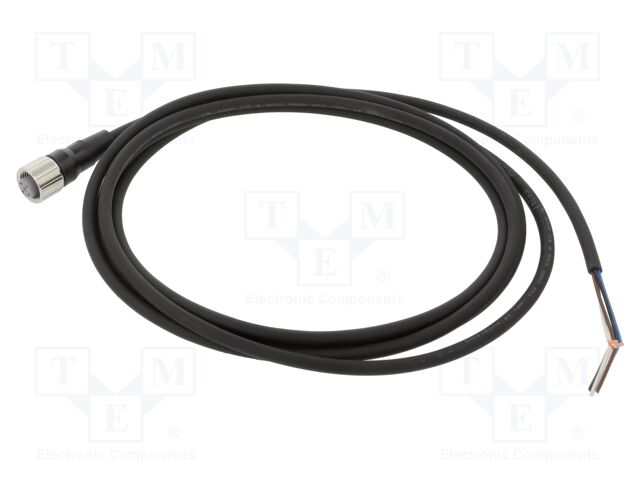 Connection lead; M12; PIN: 4; straight; 2m; PUR; female