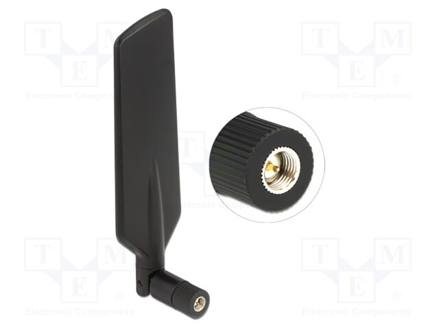 Antenna; GSM,LTE,UMTS,inner; black; SMA; screw-in; male; 50Ω; 3dBi