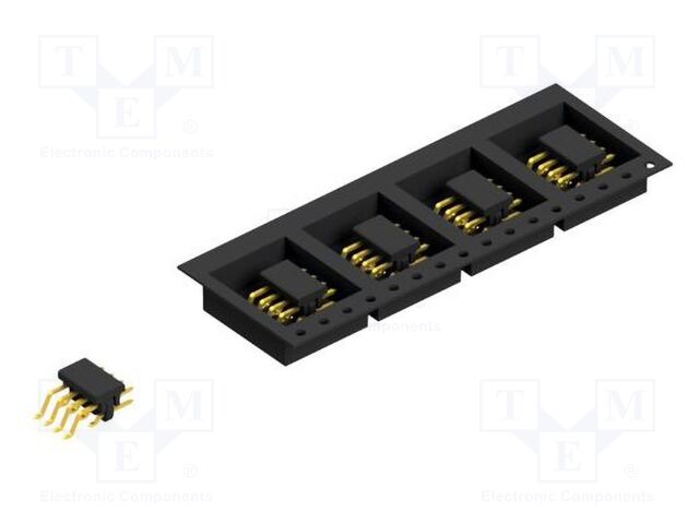 Connector: pin strips; pin header; male; PIN: 8; 2mm; SMT; 2x4; 100V
