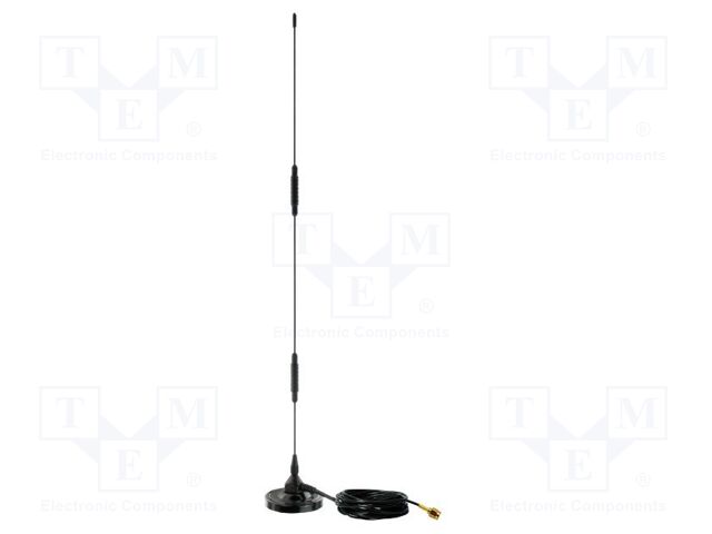 External antenna; magnet; 868MHz; intelligent house; black; 2m