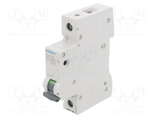 Circuit Breaker, MCB, 5SL4, 1P, 10 kA, 400 V, 25 A
