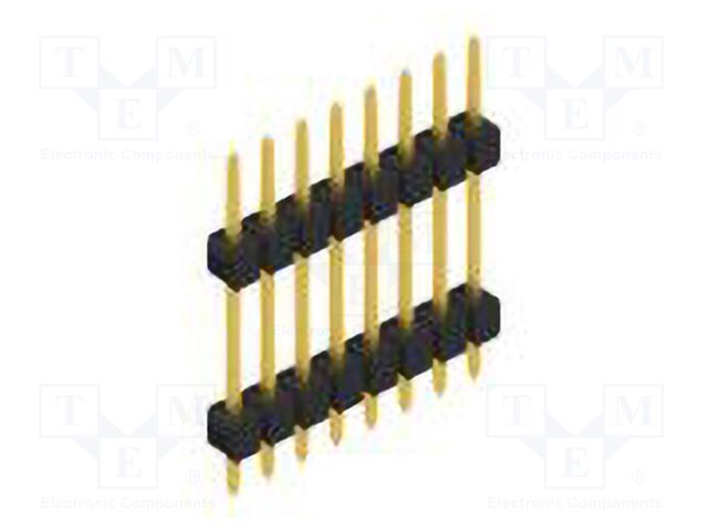 Connector: pin strips; pin header; male; PIN: 8; 2.54mm; THT; 1x8