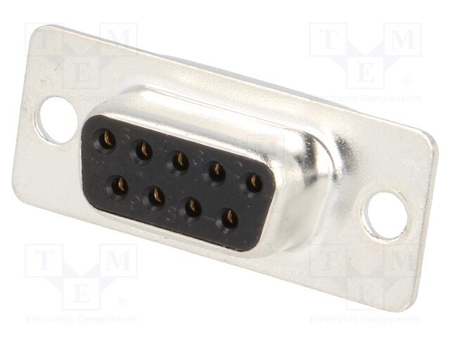 D-Sub; PIN: 9; socket; female; straight; THT; gold-plated