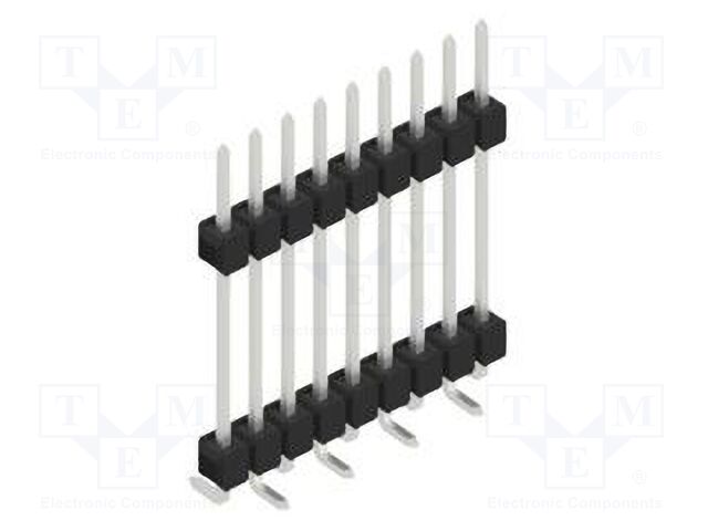 Connector: pin strips; pin header; male; PIN: 9; 2.54mm; SMT; 1x9