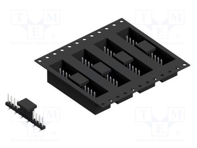 Connector: pin strips; pin header; male; PIN: 12; 2mm; SMT; 1x12