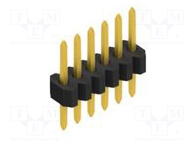 Connector: pin strips; pin header; male; PIN: 6; 1.27mm; THT; 1x6