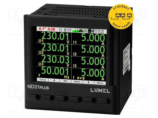 Meter: network parameters; digital,mounting; LCD TFT 3,5"; ND31