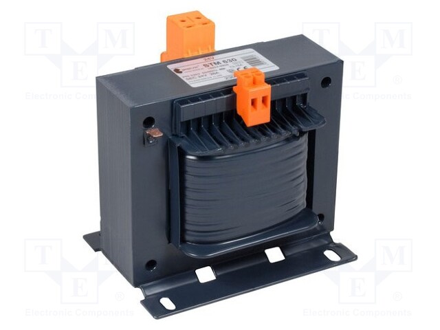 Transformer: mains; 630VA; 230VAC; 24V; Leads: terminal block; IP00