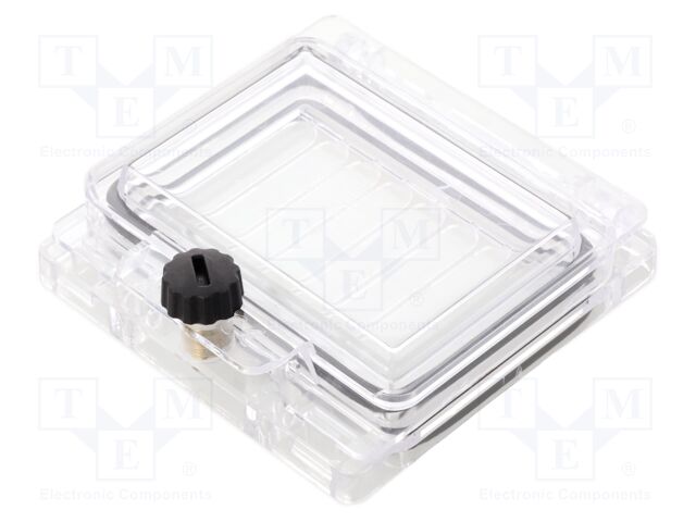 Inspection windows; polycarbonate; 88.7x89.6x23mm; IP65
