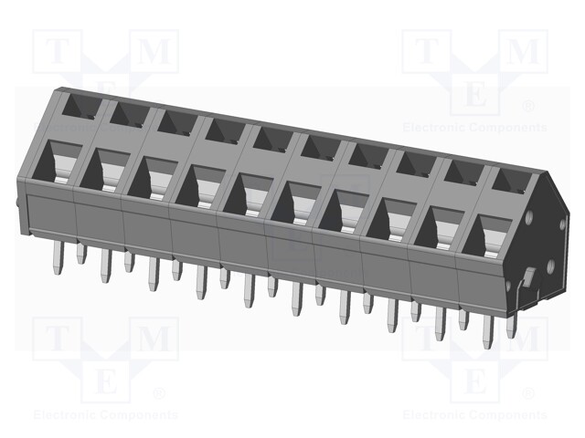 Connector: PCB terminal block; terminal; angled 45°; on PCBs