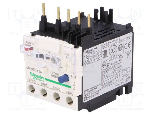Thermal relay; Series: TeSys K; Auxiliary contacts: NO + NC