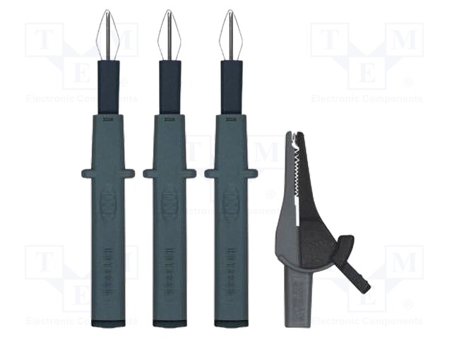 Test acces: kit of test probes; black; Insulation: PVC