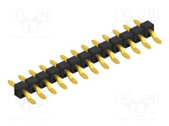 Connector: pin strips; pin header; male; PIN: 13; 2.54mm; SMT; 1x13