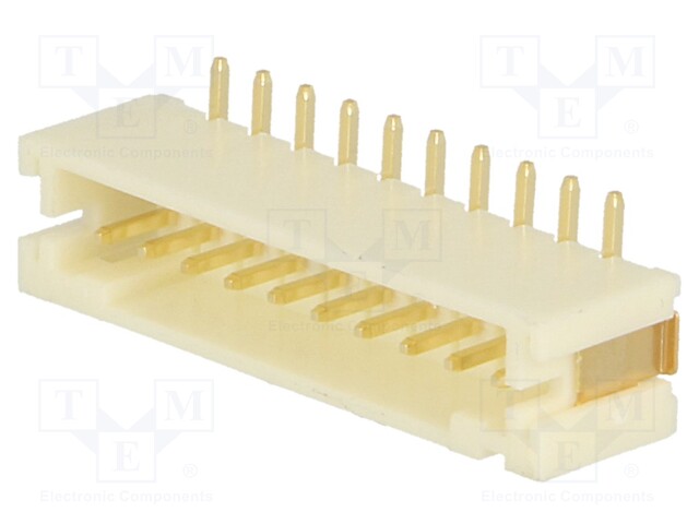 Socket; wire-board; male; 2mm; PIN: 10; SMT; 1A; tinned; -25÷85°C