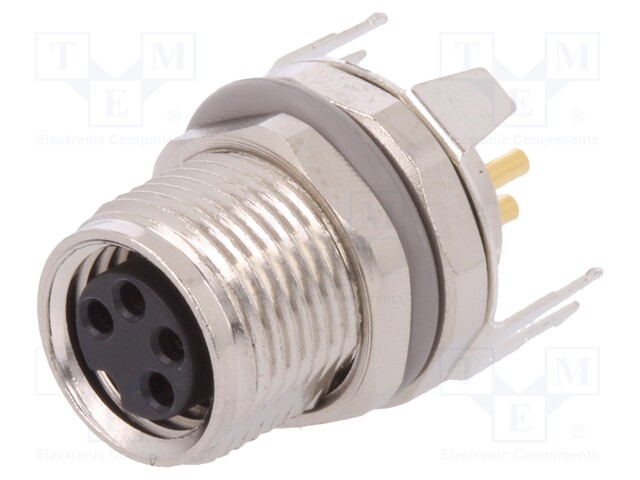 Connector: M8; female; PIN: 4; socket; 30V; IP67; Polarisation: A
