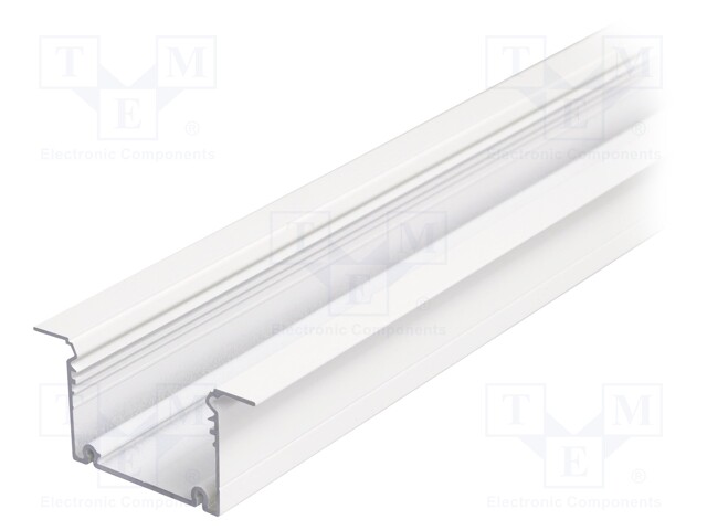 Profiles for LED modules; recessed; white; L: 2m; aluminium