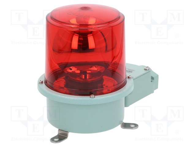 Signaller: lighting; rotating light; red; Series: SH2; 24VDC; IP66