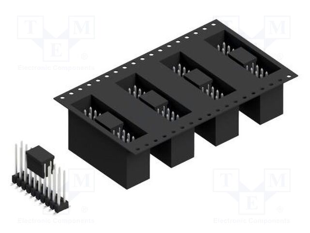 Connector: pin strips; pin header; male; PIN: 20; 2.54mm; SMT; 2x10
