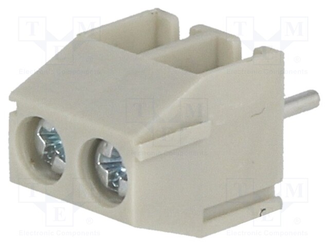 PCB terminal block; angled 90°; 3.5mm; ways: 2; on PCBs; terminal