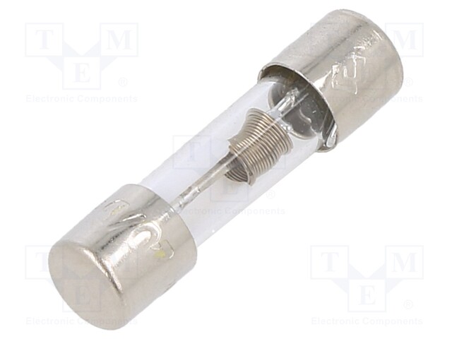 Fuse: fuse; time-lag; 6.3A; 125VAC; glass; 5x20mm