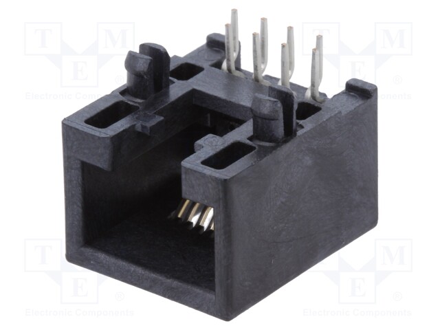 Socket; RJ45; PIN: 8; Cat: 5e; unshielded,low profile; gold-plated