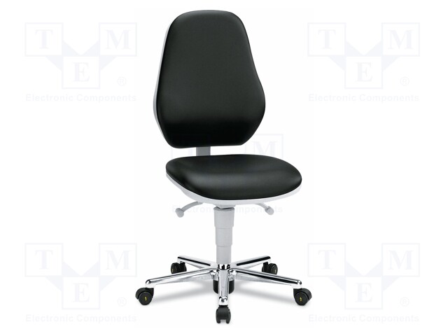 Chair; ESD; Seat dim: 460x440mm; 470÷610mm; black; 17kg