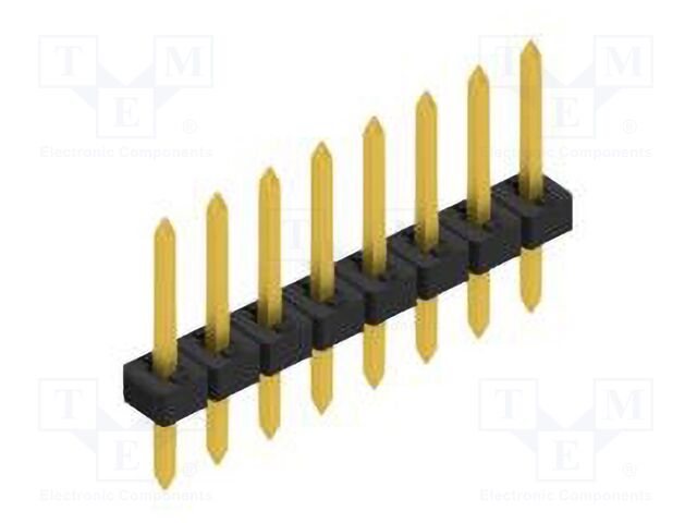 Connector: pin strips; pin header; male; PIN: 8; 2mm; THT; 1x8; 100V