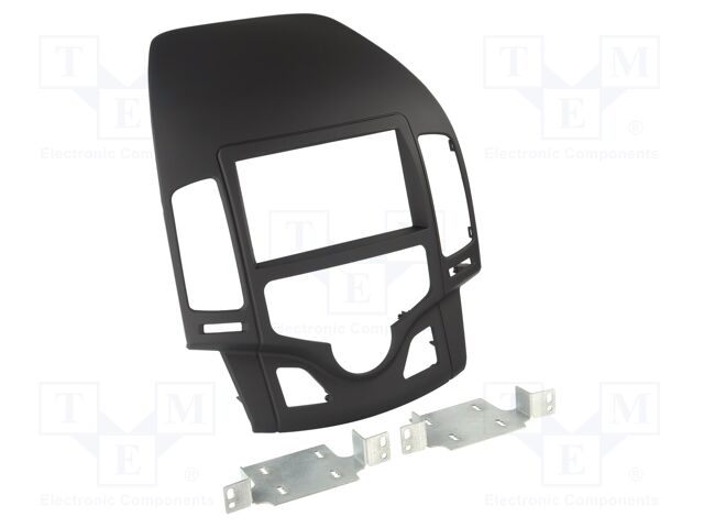 Radio frame; Hyundai; 2 DIN; black/rubber-touch