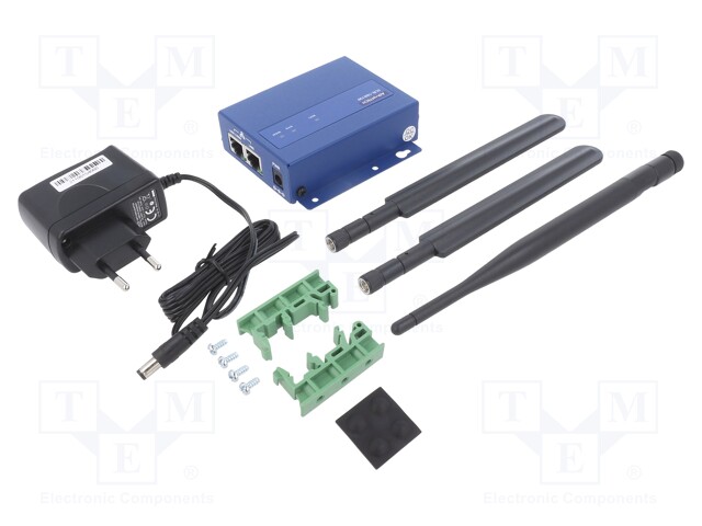 Router; 4G LTE; 5÷18VDC; on panel; Enclos.mat: metal; 93x90x27mm