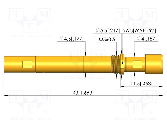 Test needle; HFS-840; screw-in