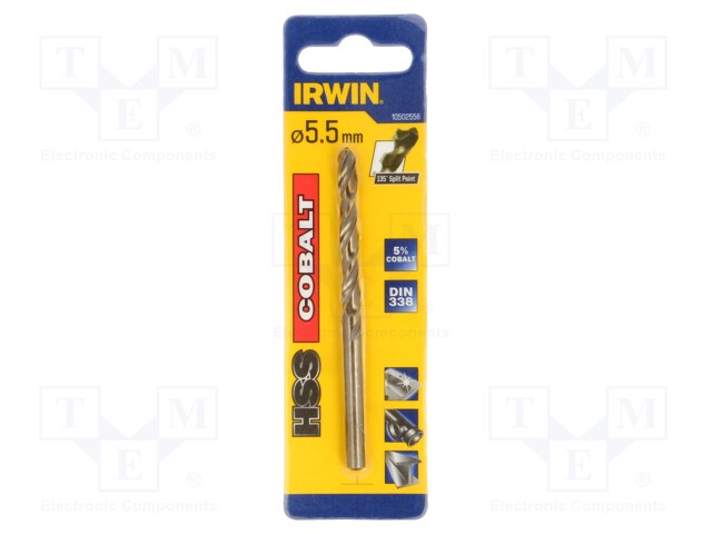 Drill bit; for metal; Ø: 5.5mm; L: 93mm; Working part len: 57mm