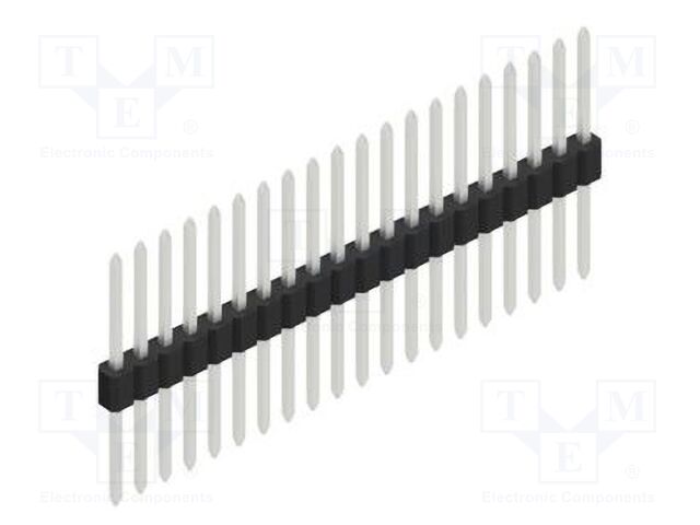 Connector: pin strips; pin header; male; PIN: 20; 1.27mm; THT; 1x20