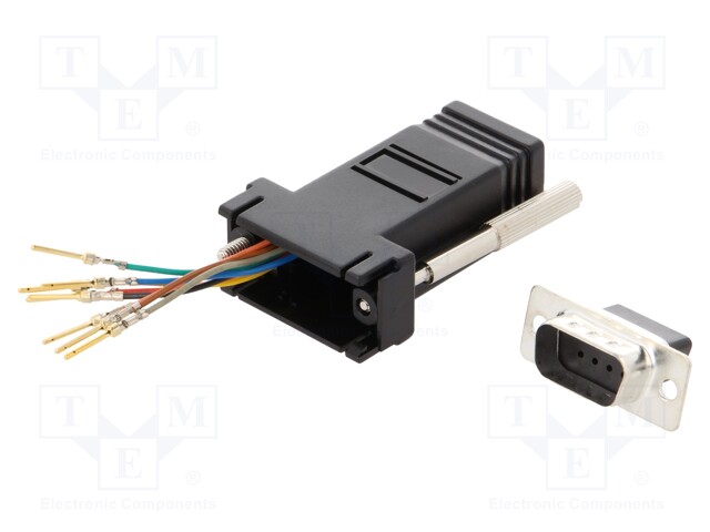 Transition: adapter; RJ45 socket,D-Sub 9pin male