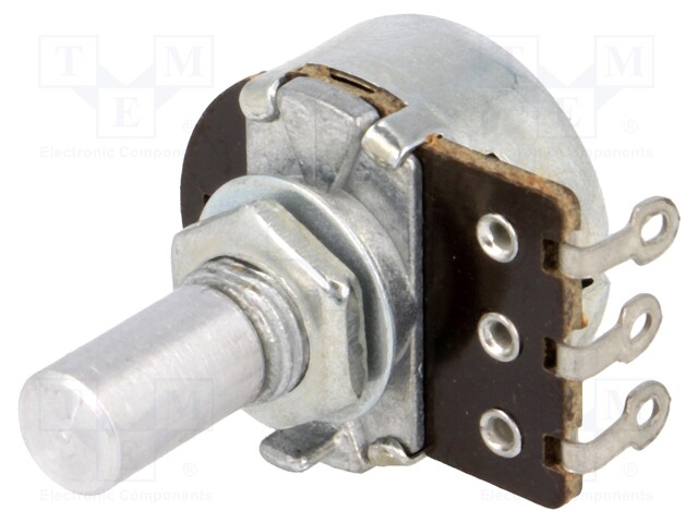 Potentiometer: shaft; single turn; 220kΩ; 200mW; ±20%; on panel