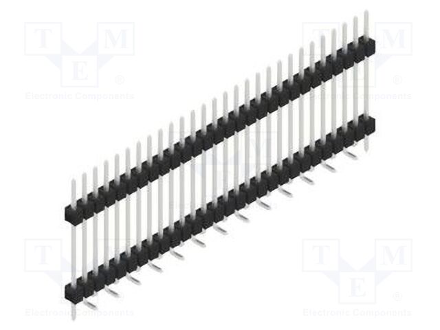 Connector: pin strips; pin header; male; PIN: 28; 2.54mm; SMT; 1x28