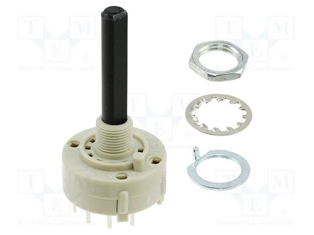 Switch: rotary; Pos: 4; 0.15A/250VAC; Poles number: 1; 30°; -30÷85°C