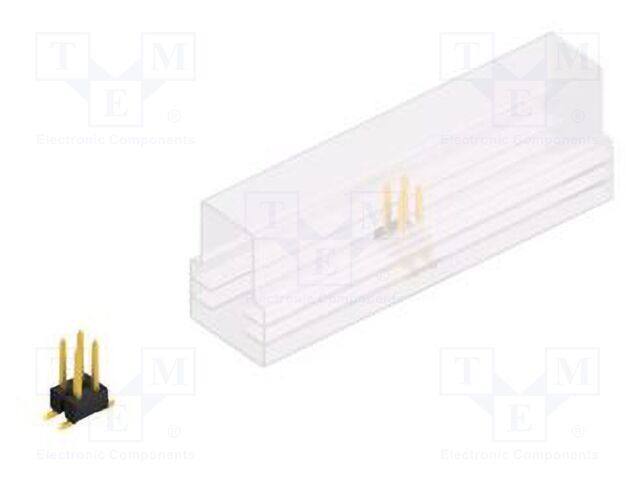 Connector: pin strips; pin header; male; PIN: 4; 2.54mm; SMT; 2x2