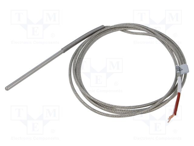 Sensor: temperature; Pt100; cl.B; Body dim: Ø5x100mm; Len: 2m
