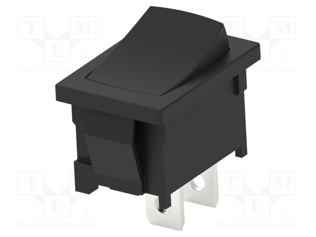 Switch: ROCKER; Pos: 2; SPST; 16A/125VAC; 16A/12VDC; Illumin: none