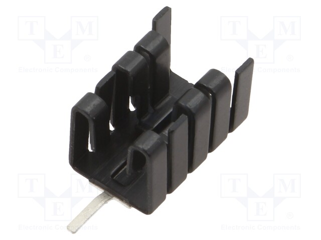 Heatsink: extruded; U; TO220,TO262; black; L: 19mm; W: 12.8mm