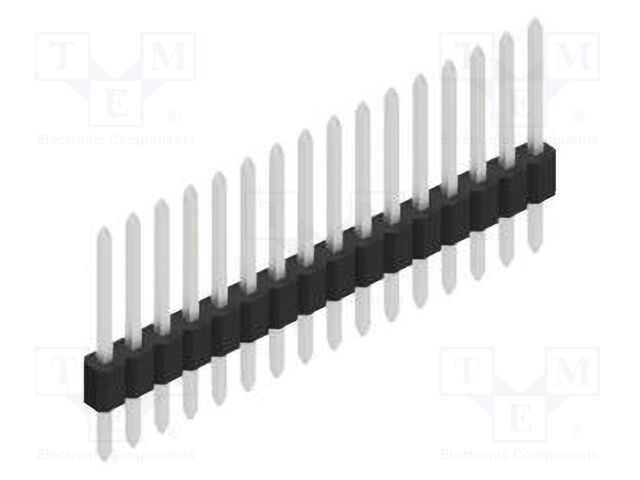 Connector: pin strips; pin header; male; PIN: 16; 1.27mm; THT; 1x16