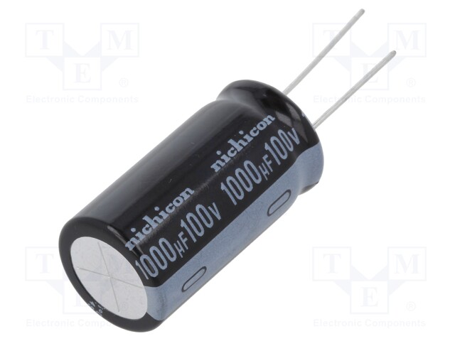 Capacitor: electrolytic; THT; 1000uF; 100VDC; Ø18x35.5mm; ±20%