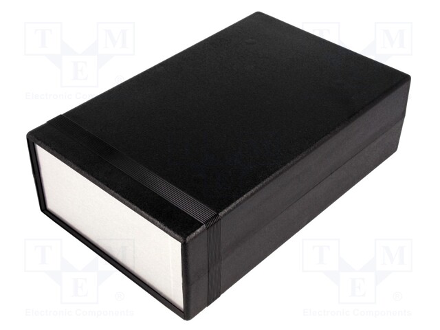 Enclosure: with panel; 1598; X: 160mm; Y: 250mm; Z: 76mm; ABS; black