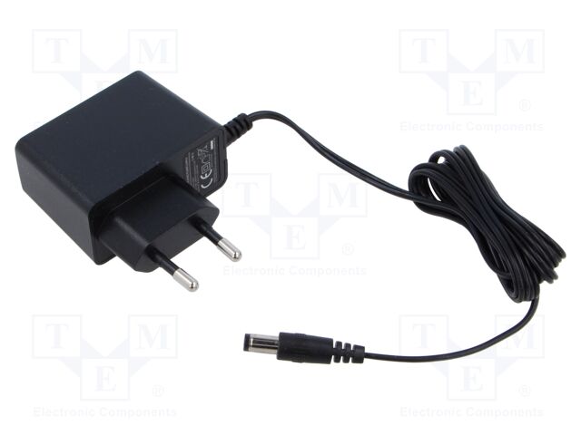 Power supply: switching; mains,plug-in; 6VDC; 1A; 6W; Out: 5,5/2,1