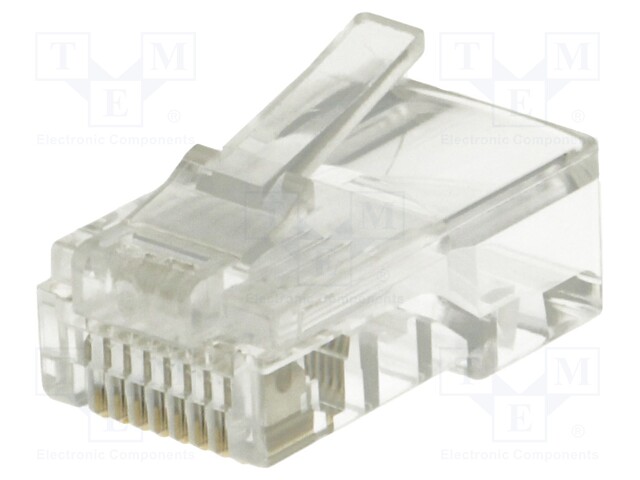 Plug; RJ45; PIN: 8; Cat: 5e; unshielded; Layout: 8p8c; crimped; male